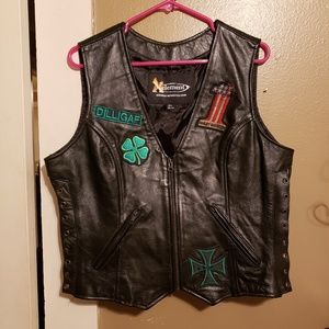 Women's Genuine Leather Zippered Vest